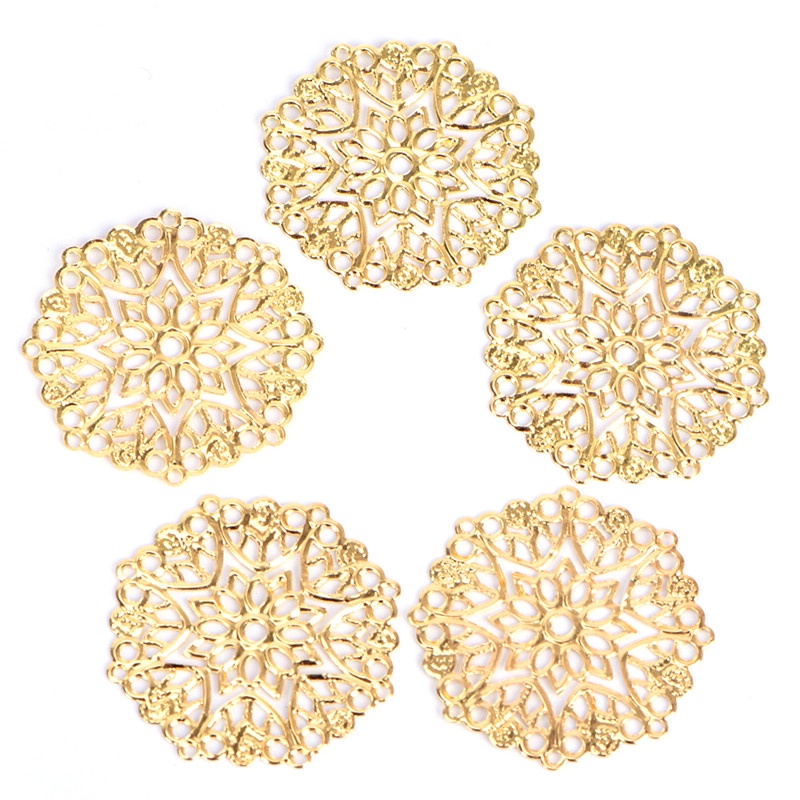 Bộ 50 Đầu Nối Hoa Bằng Đồng Dùng Làm Đồ Thủ Công