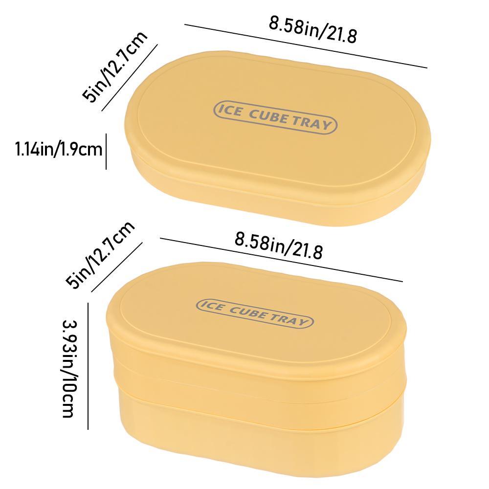 CONOPERY Khuôn Làm Đá Viên Hai Lớp Sức Chứa Lớn Có Nắp Đậy Tiện Dụng