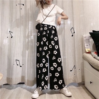🟥 CARTOON PANTS 🟥 QUẦN DÀI HOẠ TIẾT BÔNG HOA UNISEX NAM NƯ