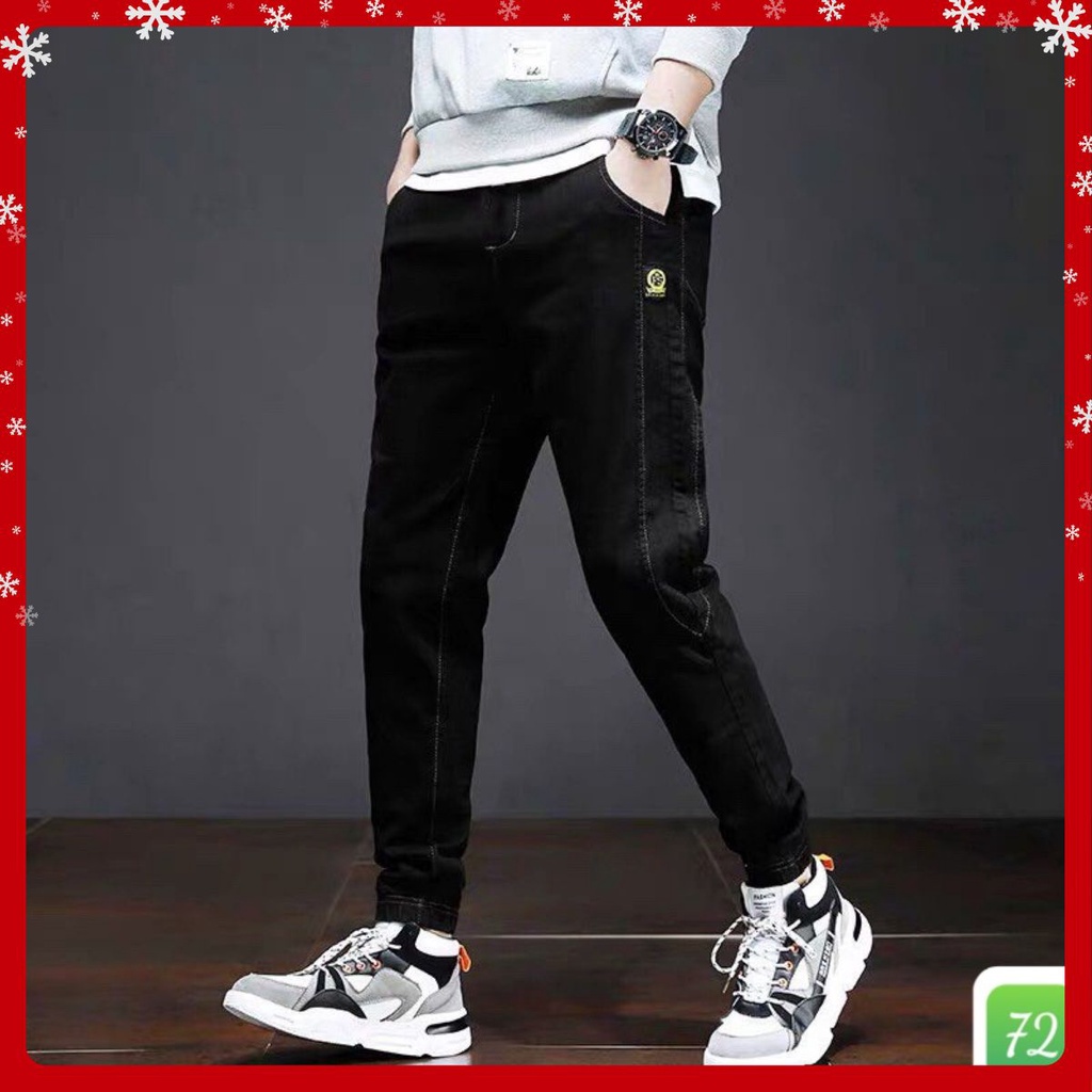 Quần jean Jogger nam chất bò cao cấp Ống bó Dáng Cao Co Giãn Basic HA318