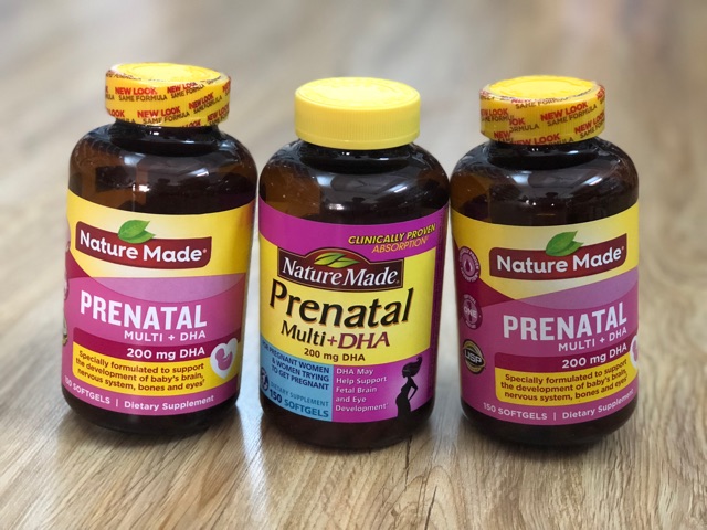 Nature Made Prenatal multi + DHA - vitamin tổng hợp cho bà bầu