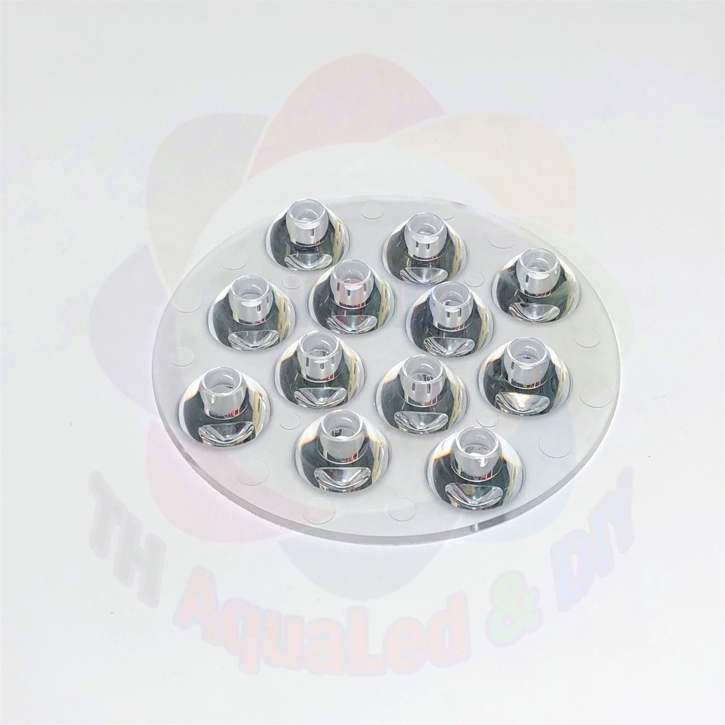 Chóa LED tròn 12 chip, sử dụng cho mạch led 12 chip, gom ánh sáng thừa hiệu quả