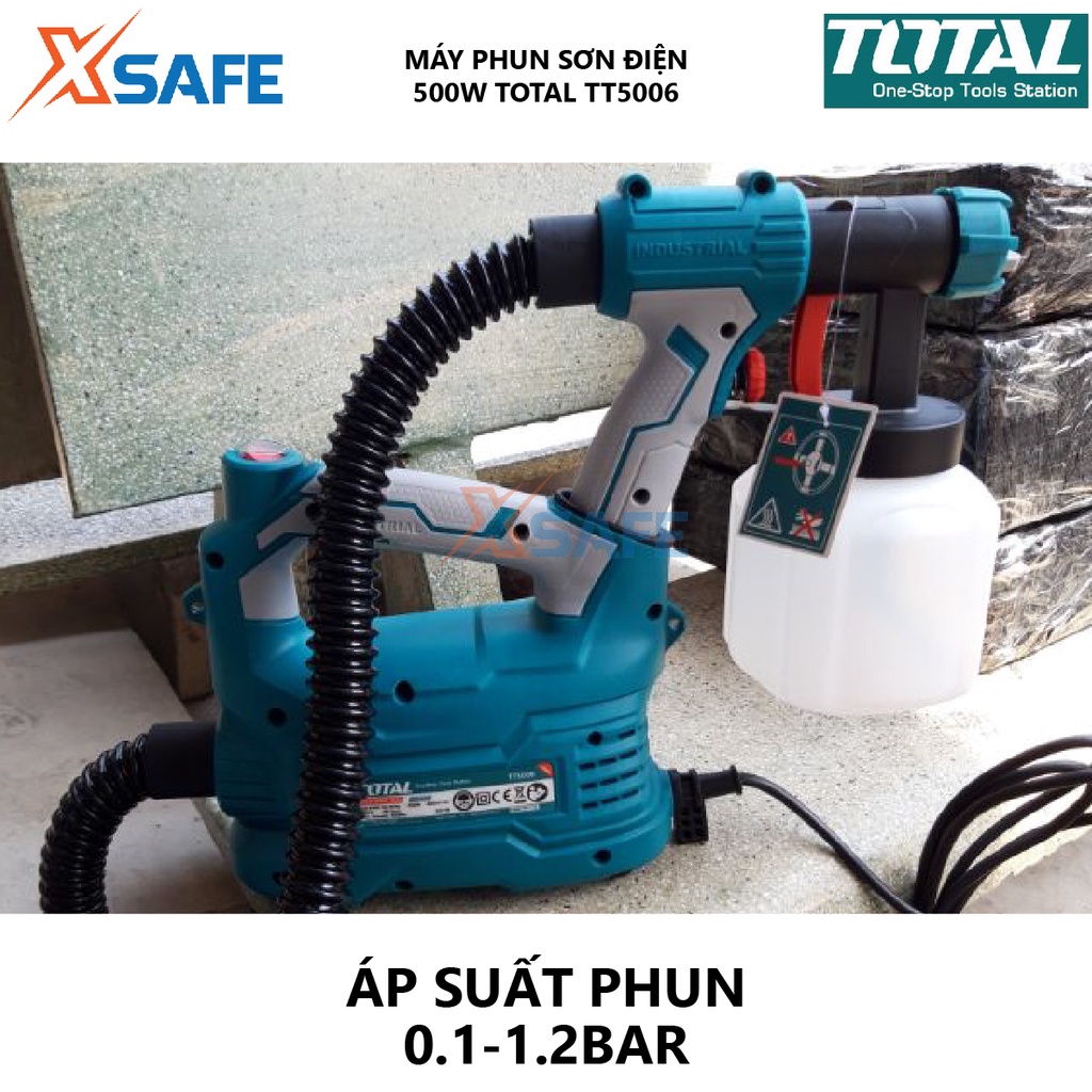 Máy phun sơn dùng điện TOTAL TT5006 Súng phun sơn 220-240V, công suất 350W, động cơ mạnh mẽ, thiết kế nhỏ gọn tiện lợi