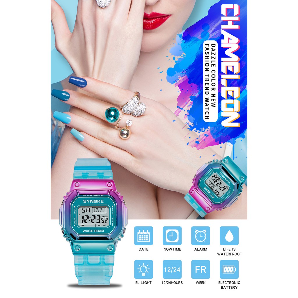 Đồng hồ Nữ thể thao SYNOKE, Trẻ Trung Cá Tính, Chống Nước Rất Tốt
