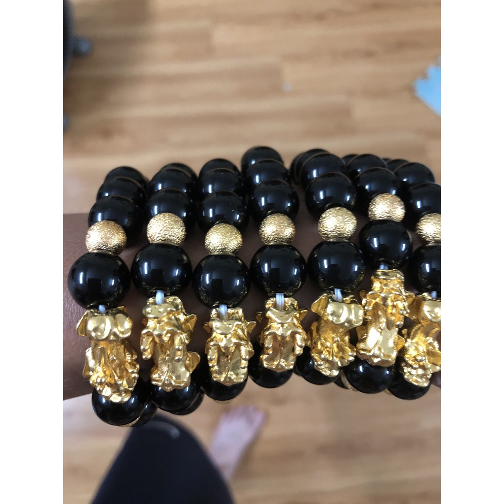 Vòng đeo tay tỳ hưu vàng 8 ly-10 ly -12 ly-14 ly | BigBuy360 - bigbuy360.vn