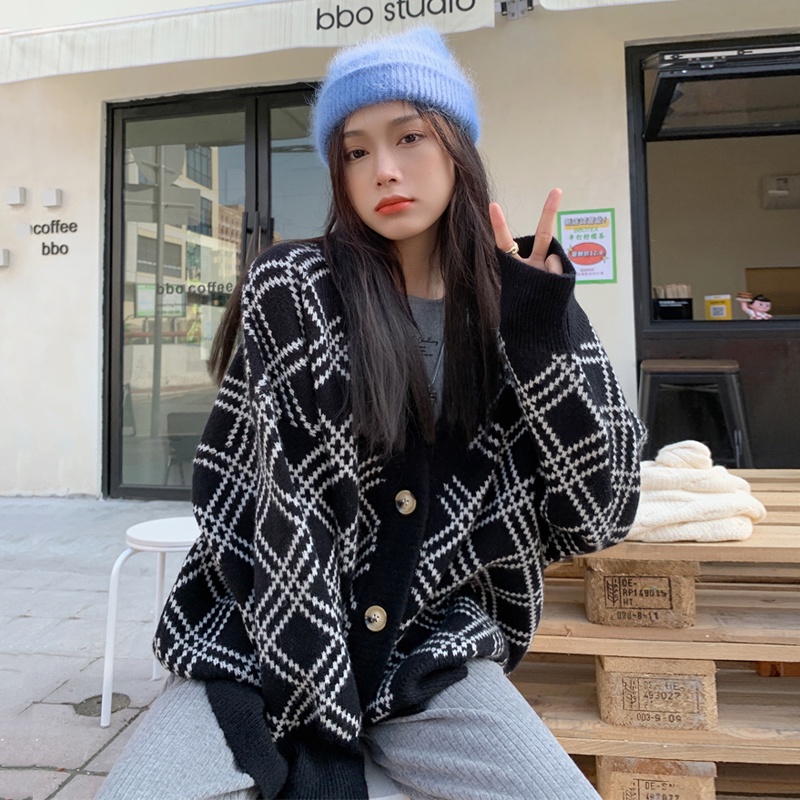 Áo khoác Cardigan dệt kim tay dài phong cách Hàn Quốc | BigBuy360 - bigbuy360.vn