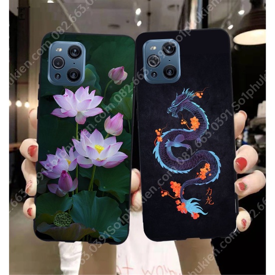 Ốp lưng Oppo Find X3 / X3 pro ép kính nano chống bể hình thư pháp siêu đẹp