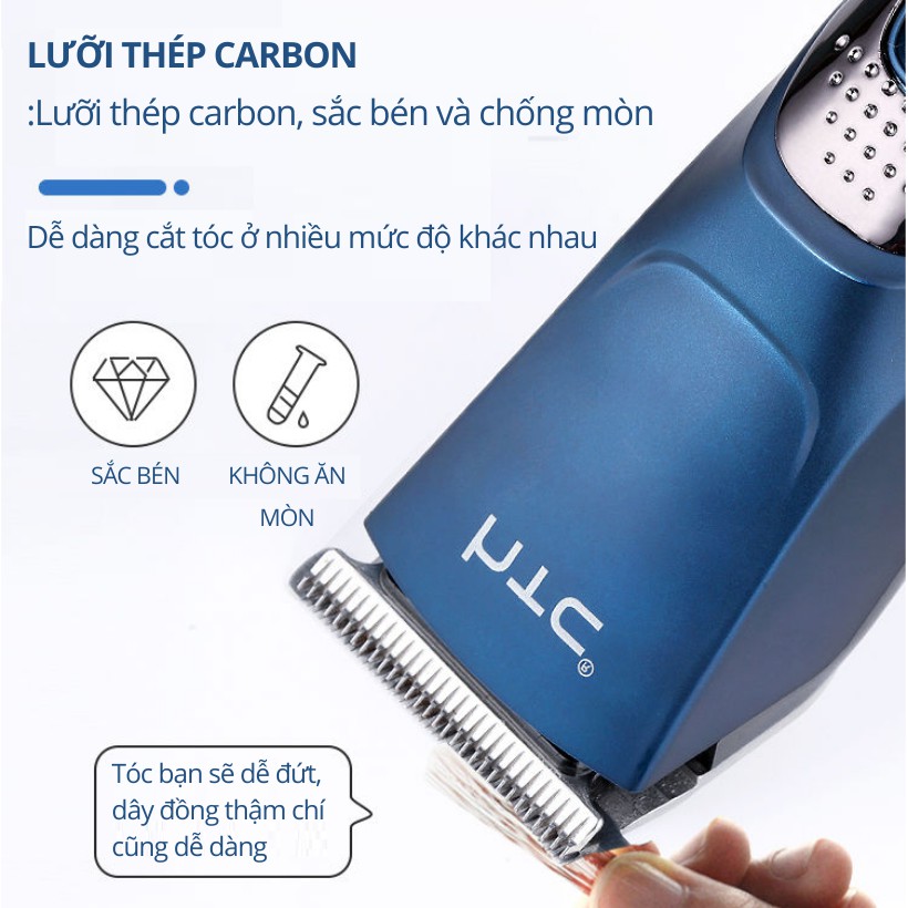 (2022) Tông Đơ Cắt Tóc Gia Đình Cho Người Lớn Trẻ Em Thú Cưng 2in1 HTC AT227 AT228 I Bảo Hành Máy tăng 1 Năm - Flyco