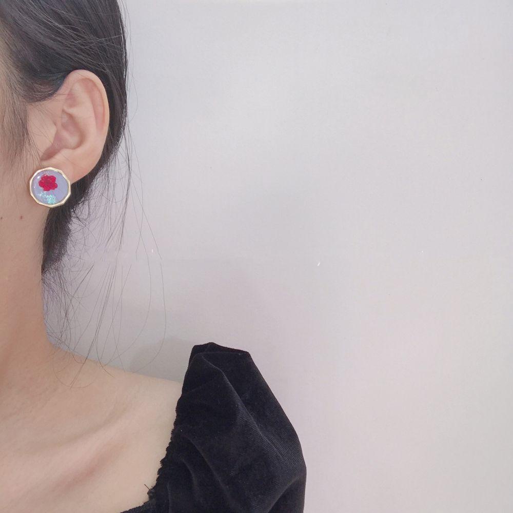 Vanes1 Bông Tai Hoa Khô Ngọt Ngào Sang Trọng|Bông Tai Thời Trang Retro Pháp Xinh Xắn Dành Cho Nữ