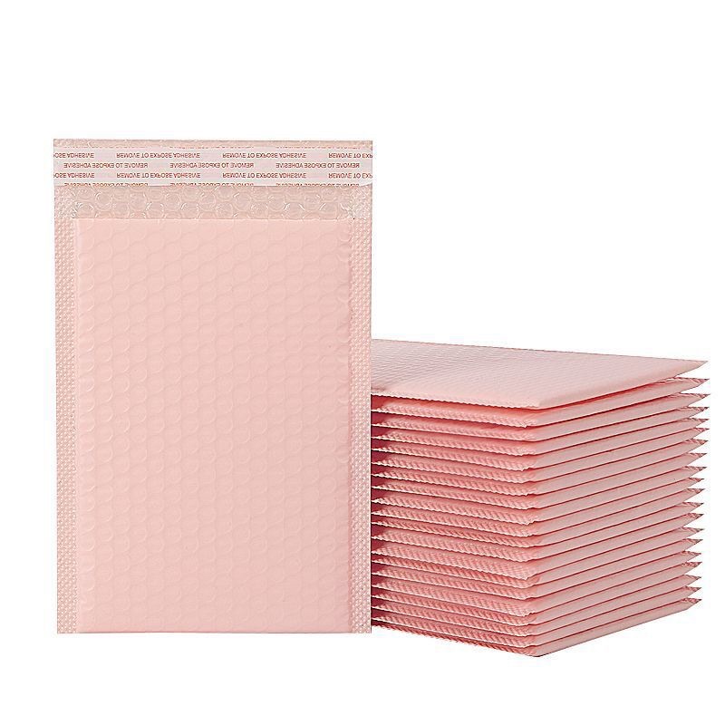 Túi niêm phong chống sốc màu hồng đào túi gói hàng đóng hàng túi bóng khí