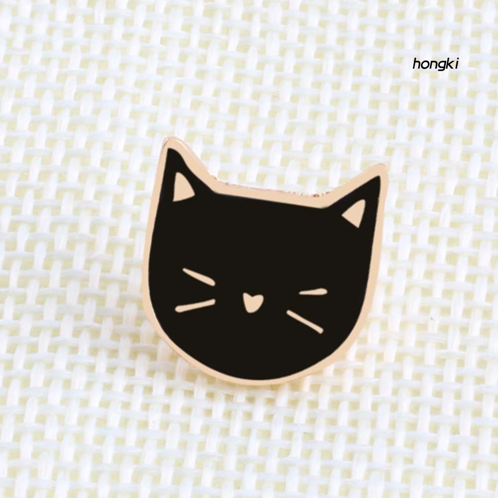 Bộ 2 Ghim Cài Áo Unisex Thiết Kế Hình Chú Mèo Xinh Xắn