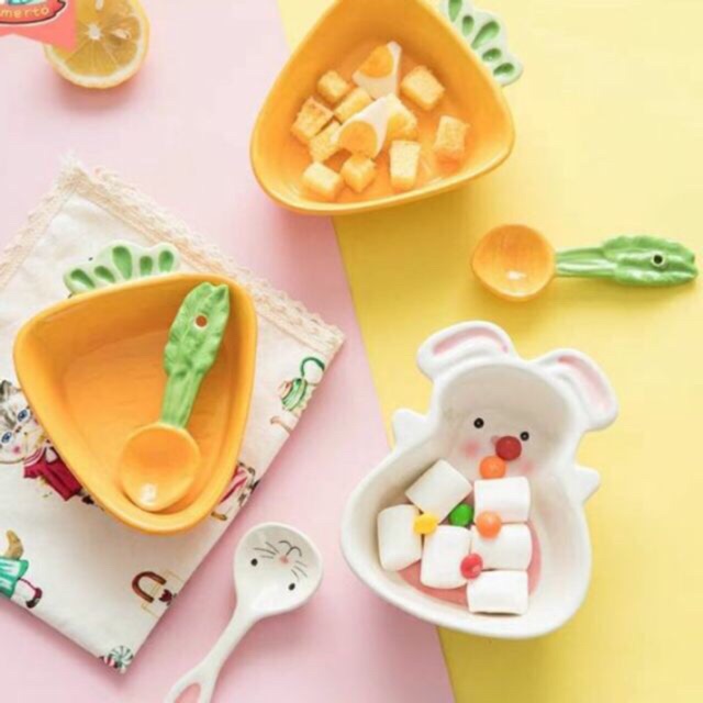Bát sứ thỏ, cà rốt