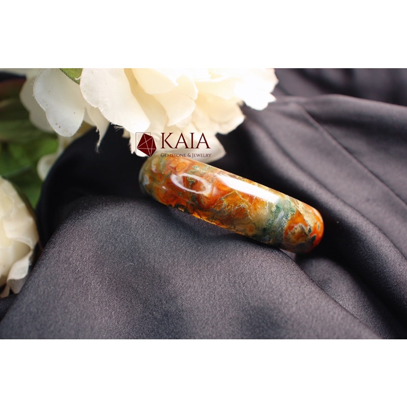 Vòng tay phong thủy Băng Ngọc Thuỷ Tảo size 54 đá thiên nhiên phụ kiện thời trang KAIA