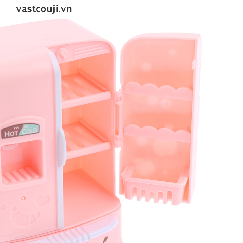 Tủ Lạnh Màu Hồng Tỉ Lệ 1 / 12 Trang Trí Nhà Búp Bê