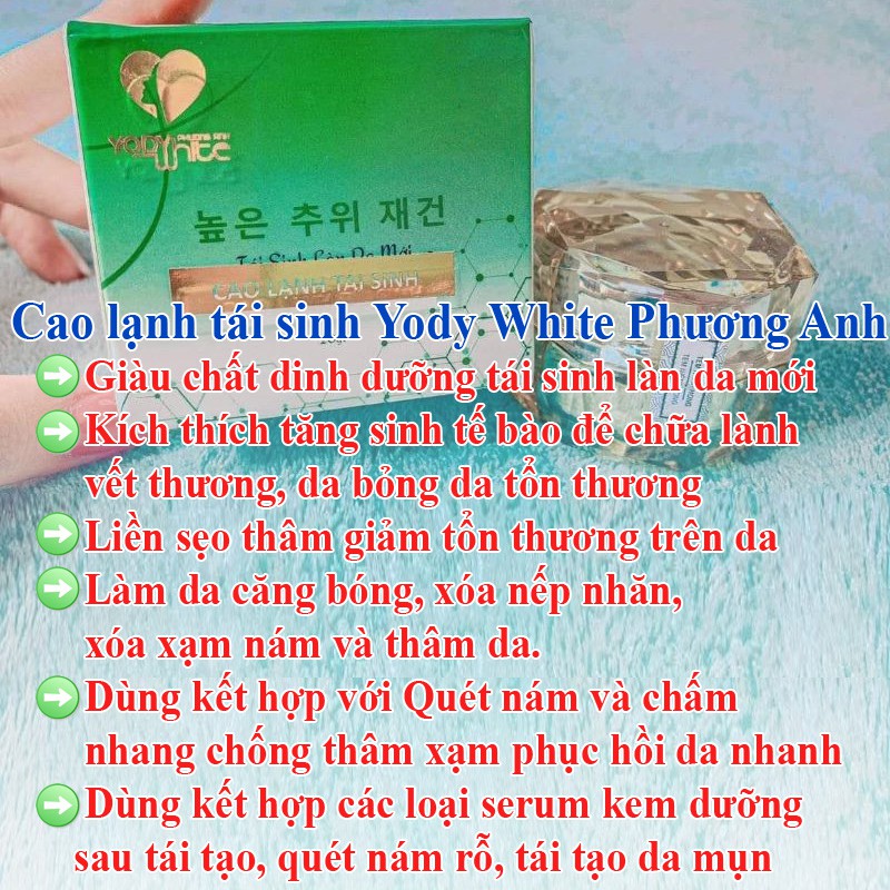 CAO LẠNH TÁI SINH + KEM CHỐNG NẮNG⚡ [FREE SHIP]⚡SU SU SPF 50++ Yody White Phương Anh Kem dưỡng trắng da chống nắng