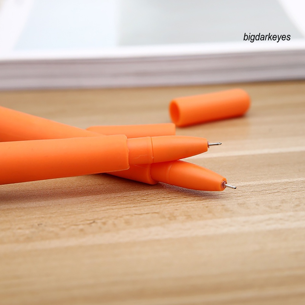 Bút Mực Gel Ngòi 0.5mm Vỏ Silicon Hình Thỏ Cà Rốt Dễ Thương