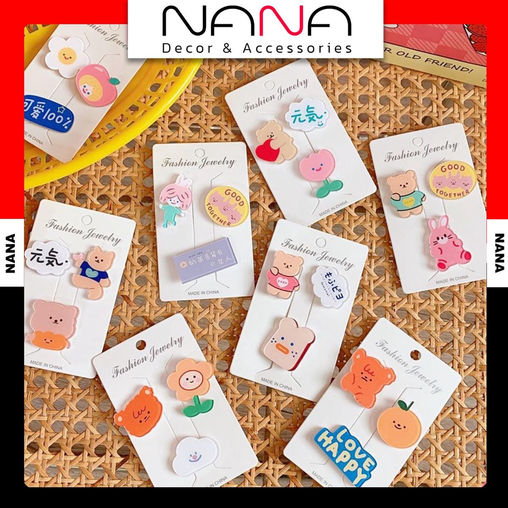 Set 3 Huy Hiệu Cài Áo [NHIỀU MẪU LỰA CHỌN] Pin Cài Áo, Ba Lô xinh xắn