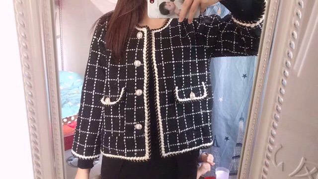 Áo khoác dạ tweed cổ tròn cúc ngọc viền thêu dáng ngắn hàng đẹp (dài 54cm) [ảnh thật 4-9] | BigBuy360 - bigbuy360.vn