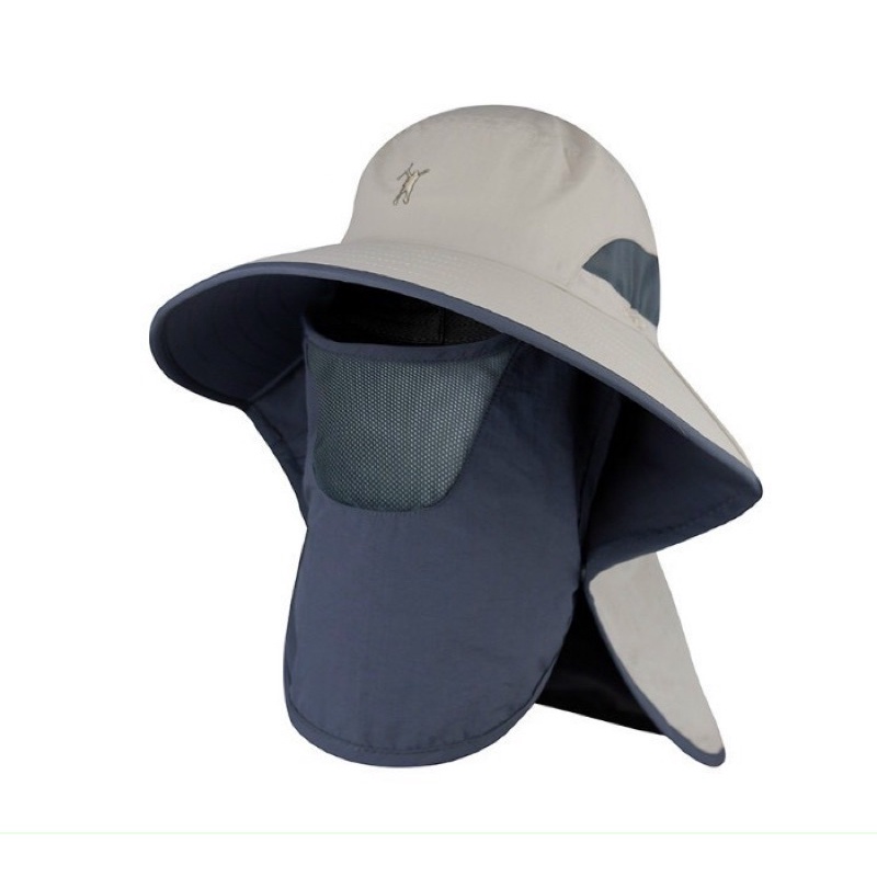 Mũ golf chống nắng bán nguyệt có khẩu trang che mặt và gáy,chất liệu thoáng mát