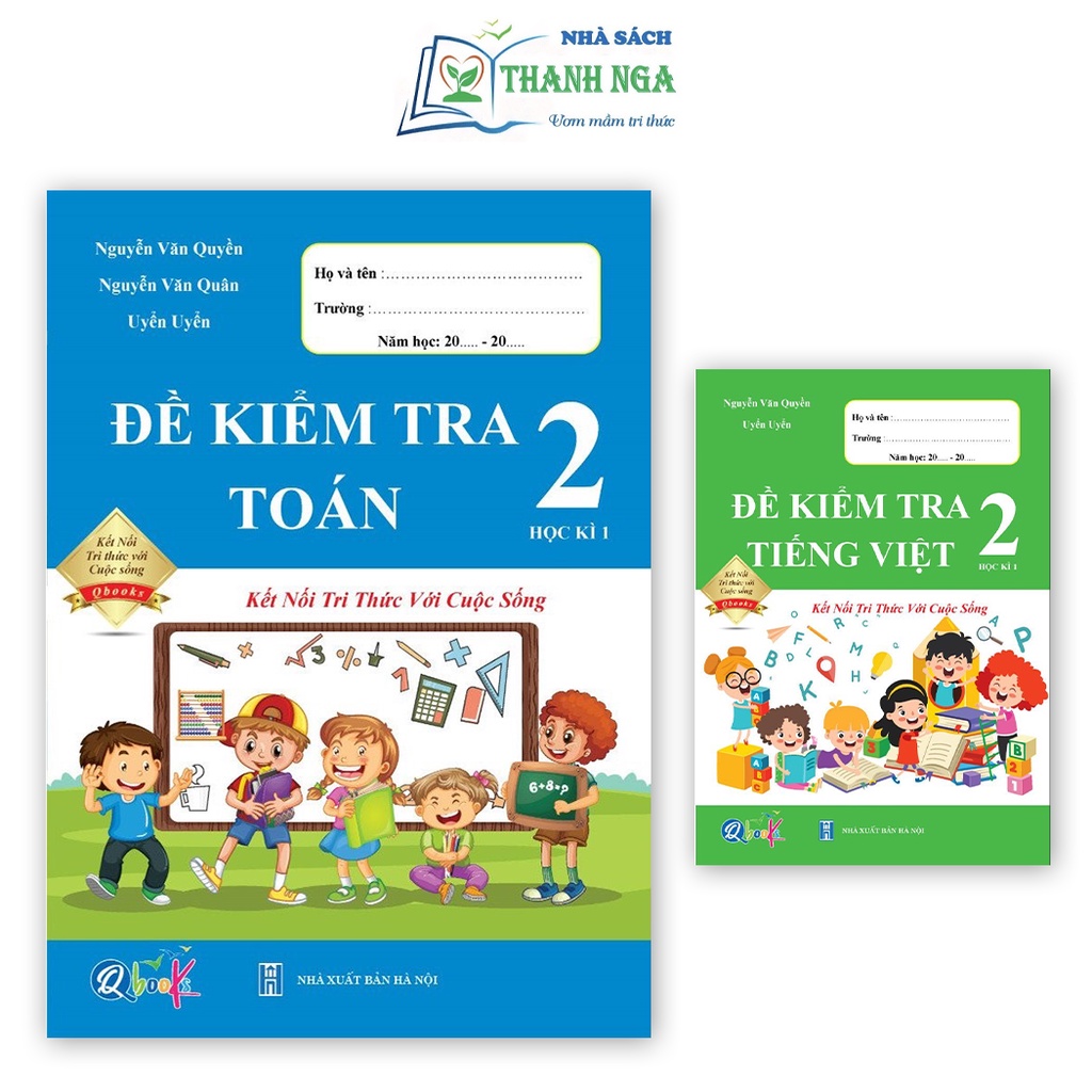 Sách - Combo Đề Kiểm Tra Toán và Tiếng Việt 2 - Kết Nối Tri Thức Với Cuộc Sống - Học Kì 1 (2 cuốn)