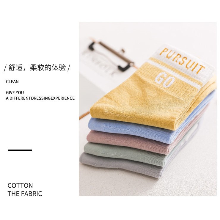 Set 5 Đôi Tất Vớ Nữ Cao Cổ PUSH Như Hình