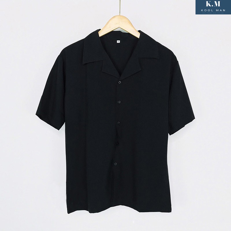 Áo Sơ Mi Cổ Vest Ngắn Tay Nam Nữ HOT, Áo Sơ Mi Kiểu Thời Trang Hàn Quốc Vải Lụa Cao Cấp Thoáng Mát KoolMan | BigBuy360 - bigbuy360.vn