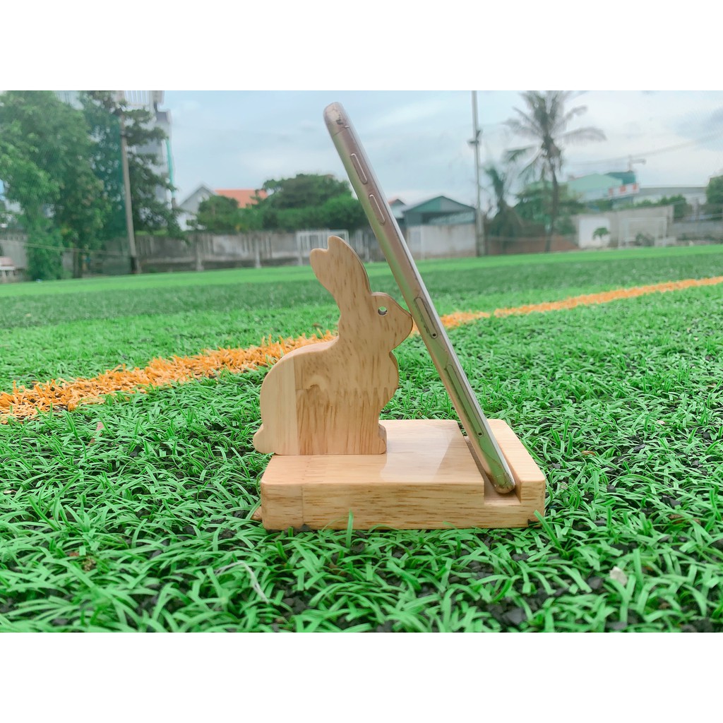 Giá đỡ điện thoại 12 con giáp, Kệ điện thoại gỗ 12 con giáp, kệ điện thoại gỗ hình Thỏ, giá đỡ điện thoại hình tuổi Thỏ