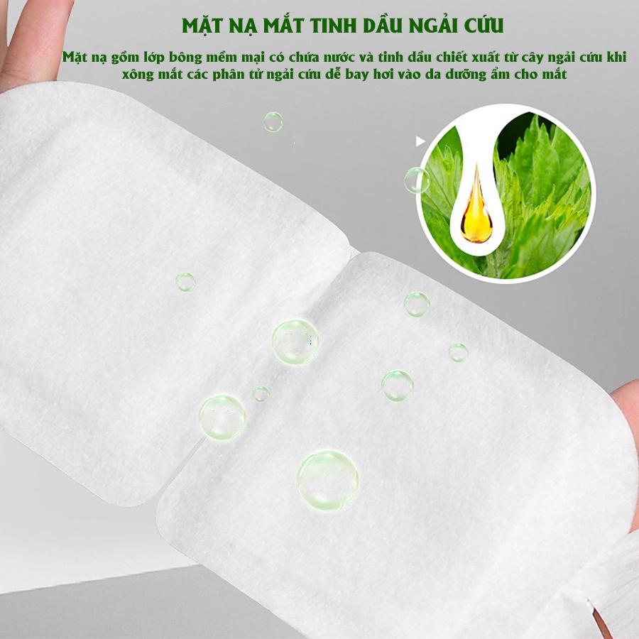 Mặt nạ mắt nóng thảo dược Miao Ai Tang ngải cứu chườm nóng - mặt nạ xông mắt hơi nước giảm quầng thâm  mỏi mắt giúp dễ n