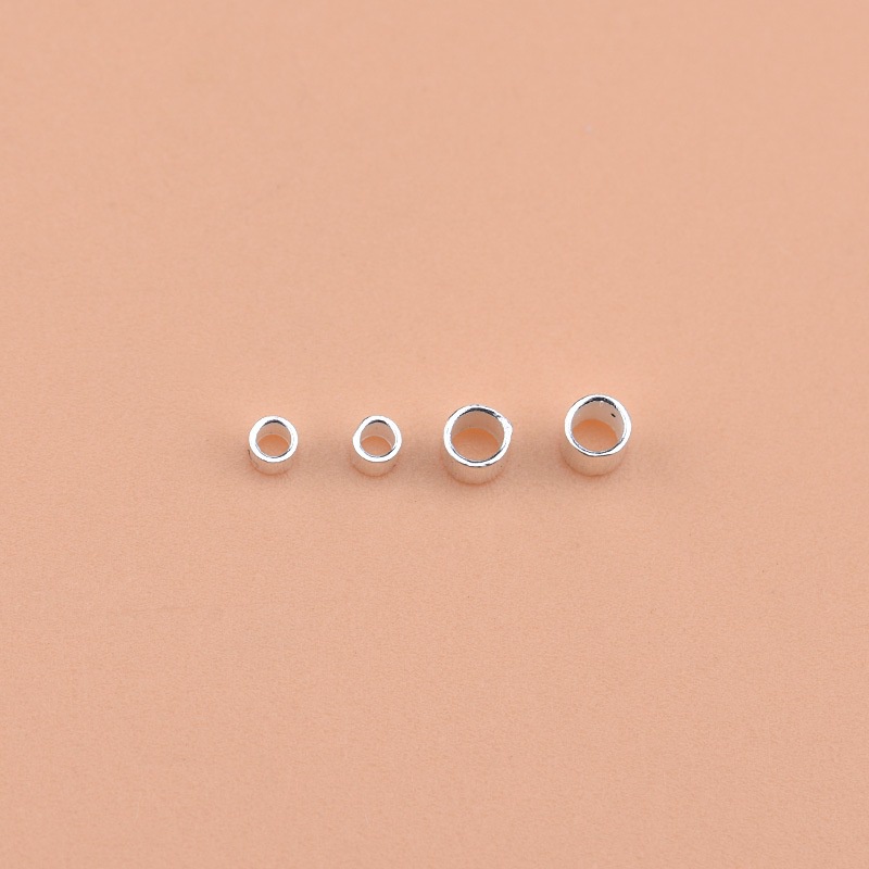 █diy゜ S925 Bạc●Ống Định Vị Hạt Làm Trang Sức Bằng Bạc 925 diy