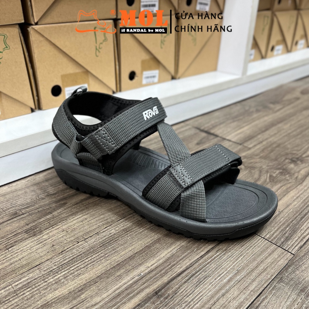 Giày Sandal Nam Hiệu Rova Quai Ngang Đế Cao Su Quai Dù Phù Hợp Đi Học Đi Làm Mã RV965