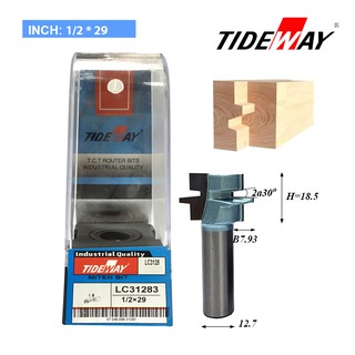Mũi Router Ghép Ván Hình Nhân 15 - 18 mm TideWay Cốt 12.7mm