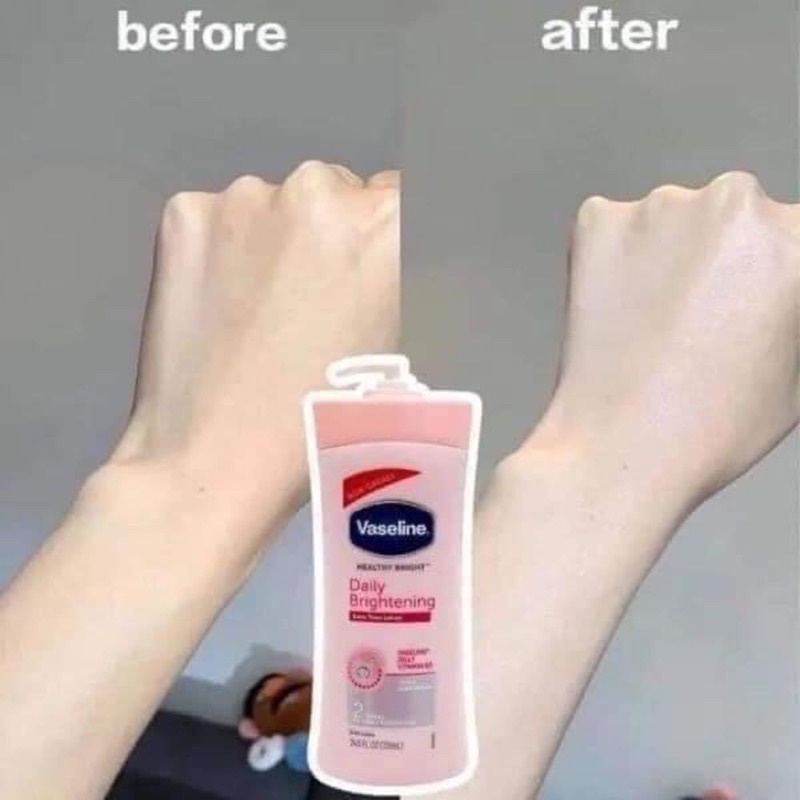 DƯỠNG THỂ SÁNG DA VASELINE HEALTHY BRIGHT DAILY BRIGHTENING EVEN TONE LOTION NONE GREASY 𝟳𝟮𝟱𝗠𝗹