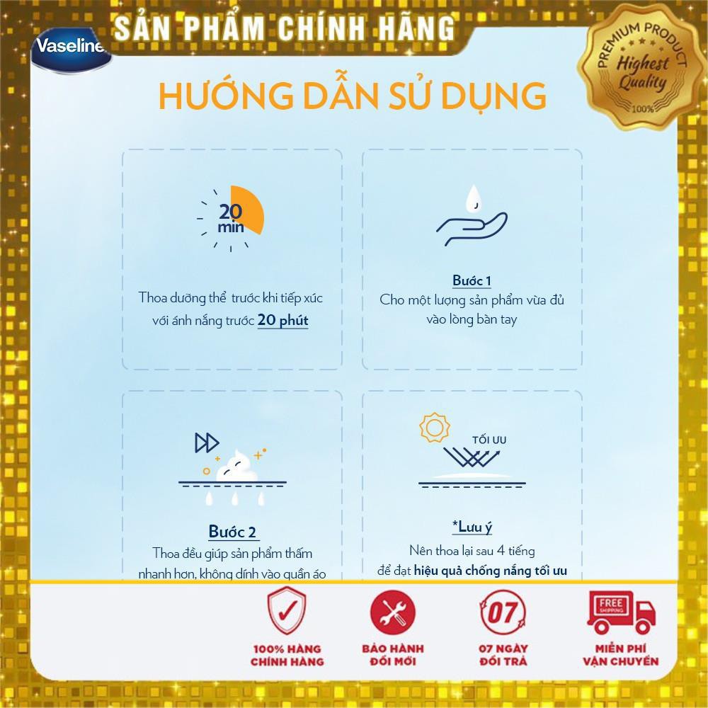 [CHÍNH HÃNG] Vaseline 50x Serum chống nắng cơ thể SPF50 + dưỡng da sáng khoẻ 75ML | BigBuy360 - bigbuy360.vn