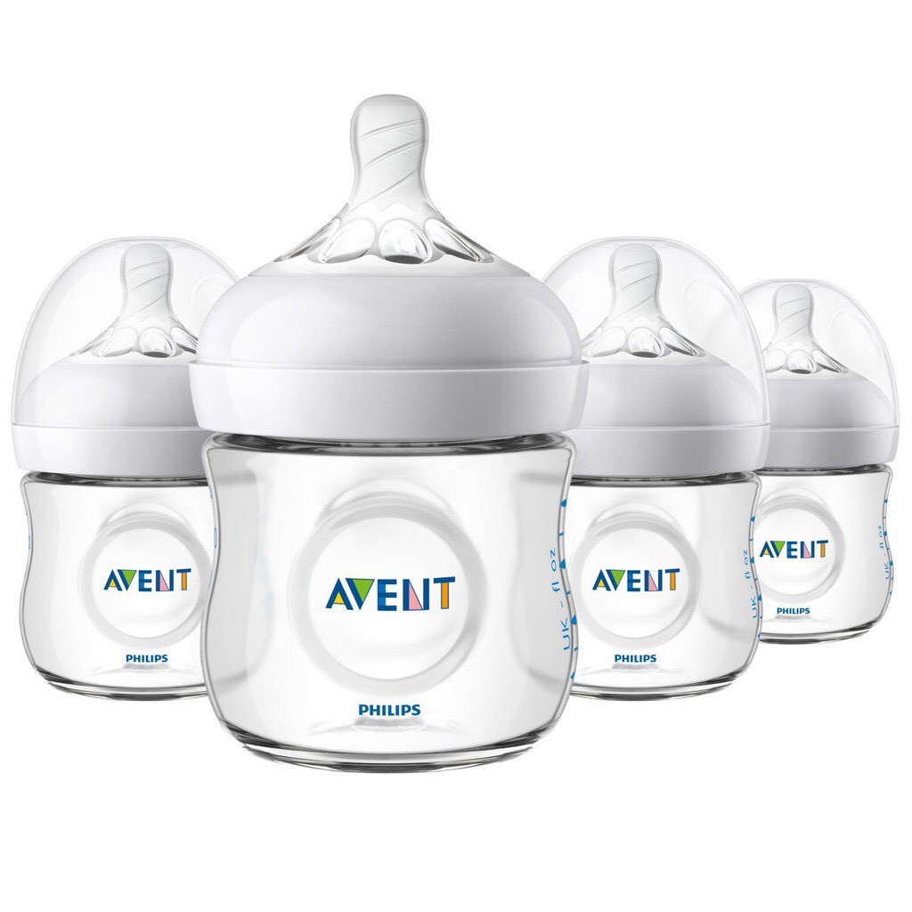 [Mã FMCG8 giảm 8% đơn 500K] [Sx tại Anh]Bình sữa chống đầy hơi Avent Natural 260ml &amp; 125ml 330ml