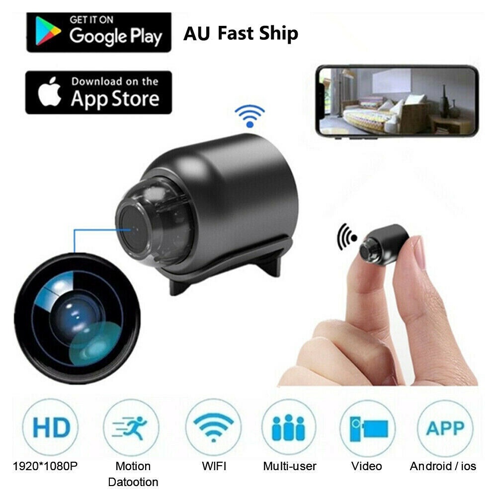 Máy Quay An Ninh mini 1080p wifi ir Góc Rộng Phát Hiện Chuyển Động Ban Đêm
