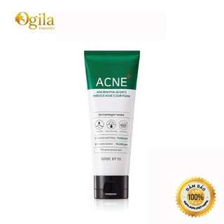 Sữa rửa mặt ngừa mụn dành cho da dầu some by mi aha-bha-pha 30 days miracel acne clear foam 100ml