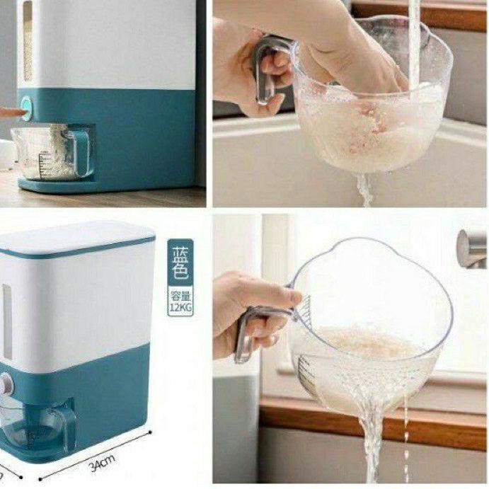 Hộp Đựng Gạo Tự Động Dung Tích 12l Tiện Lợi | BigBuy360 - bigbuy360.vn