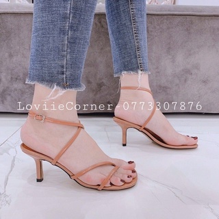 Giày cao gót màu nâu size 38 cao 7 phân