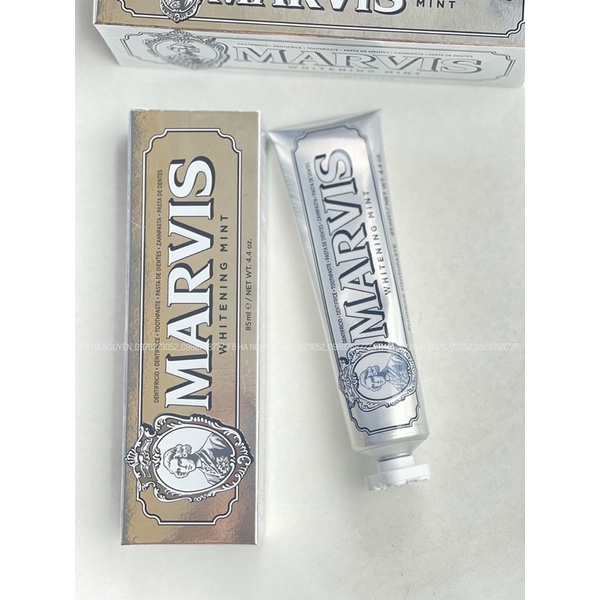Kem Đánh Răng Marvis Whitening Mint - Làm Trắng Răng