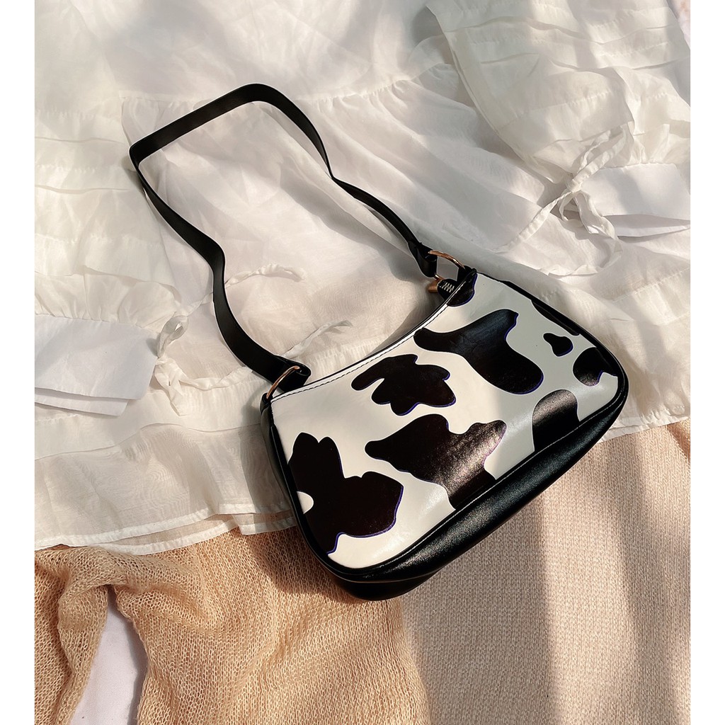 Túi Xách Nữ Đeo Vai In Họa Tiết Bò Sữa Thời Trang | BigBuy360 - bigbuy360.vn