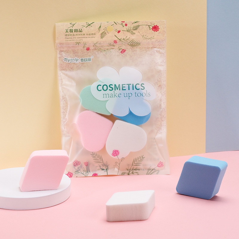 [Hàng mới về] Gói mút trang điểm sử dụng ướt và khô 4 phong cách tùy chọn