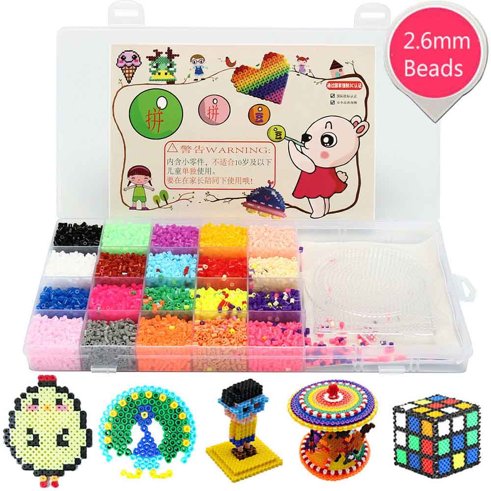 Bộ 13000 hạt nhựa xếp hình 2.6mm có 3 bảng Pegboards cho bé