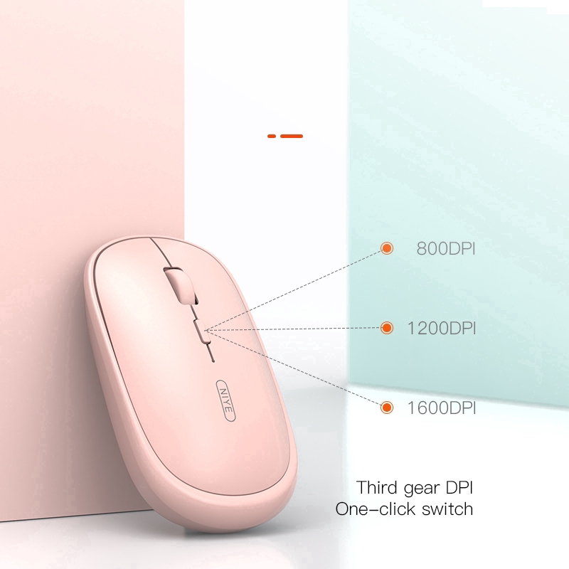 Chuột máy tính Bluetooth không dây màu macaron DPI cao