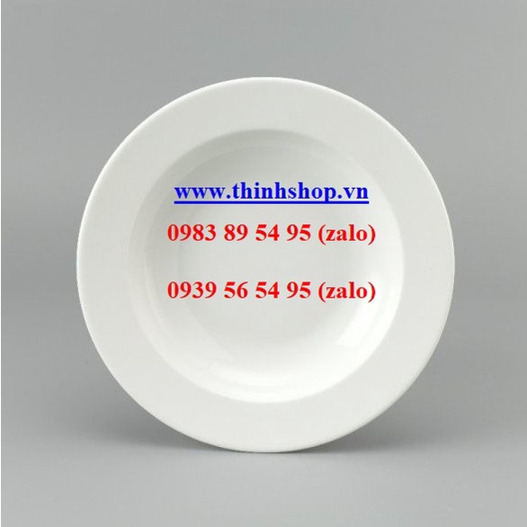 Dĩa súp sứ Minh Long 17,20,23cm - dĩa súp sứ trắng Minh Long