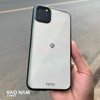 Ốp dẻo trong viền màu xanh rêu Totu - MidNight Green cho iPhone 11 Pro - pro max