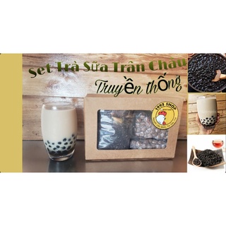 Set trà sữa trân châu truyền thống