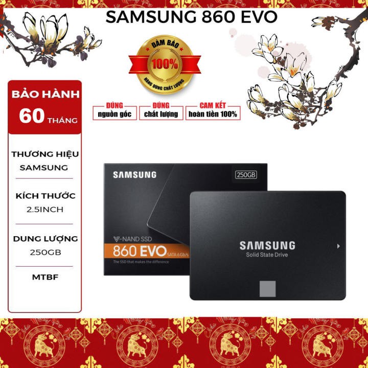 Combo 2 Ổ cứng SSD Samsung 860 Evo 250GB 2.5-Inch SATA III (MZ-76E250BW) Box Anh - Bảo Hành 1 Đổi 1