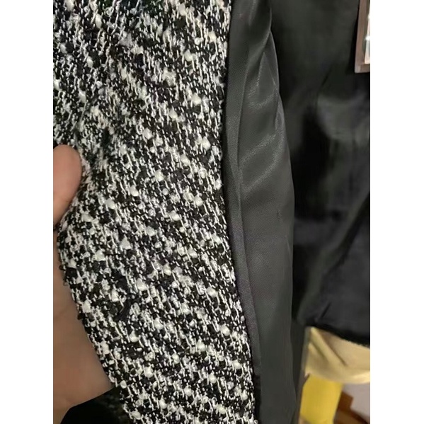 Áo khoác dạ  Tweed cúc vàng