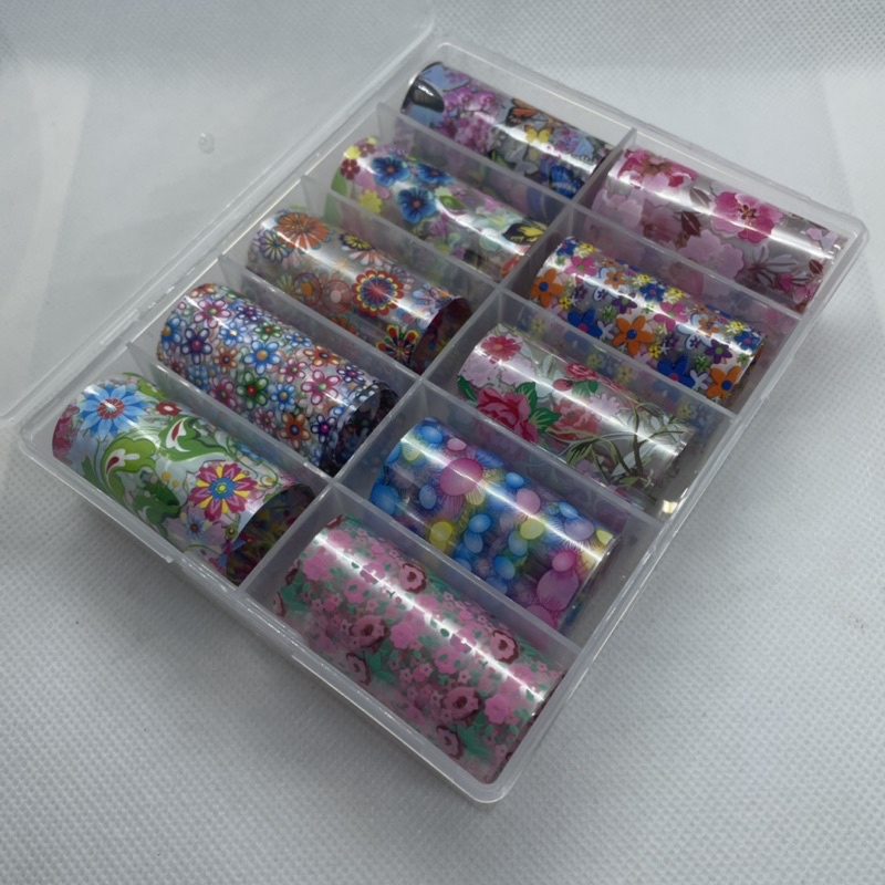 Foil Dán Móng , Foil Hoạ Tiết Hoa Lá Cành