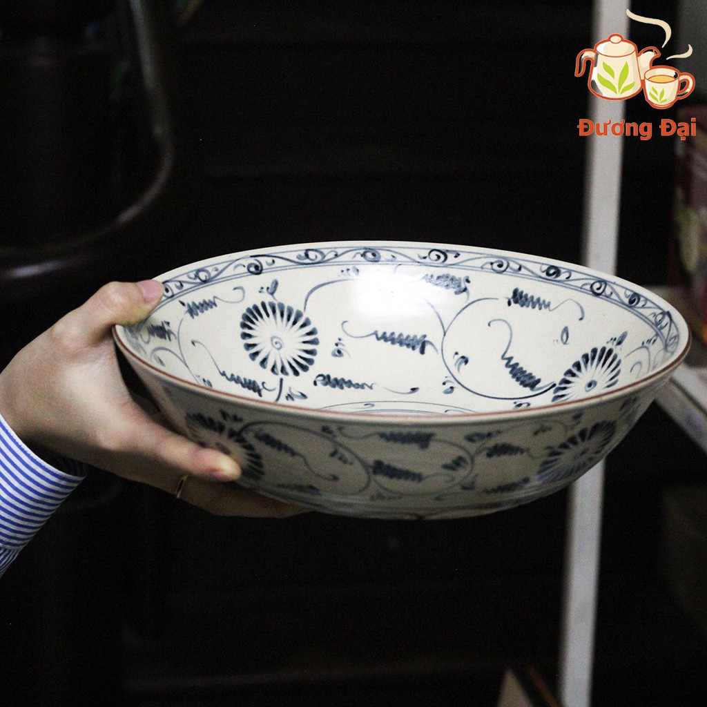 Bát Tô loe hoa cúc rạn đựng cơm canh Gốm Sứ Bát Tràng Đương Đại